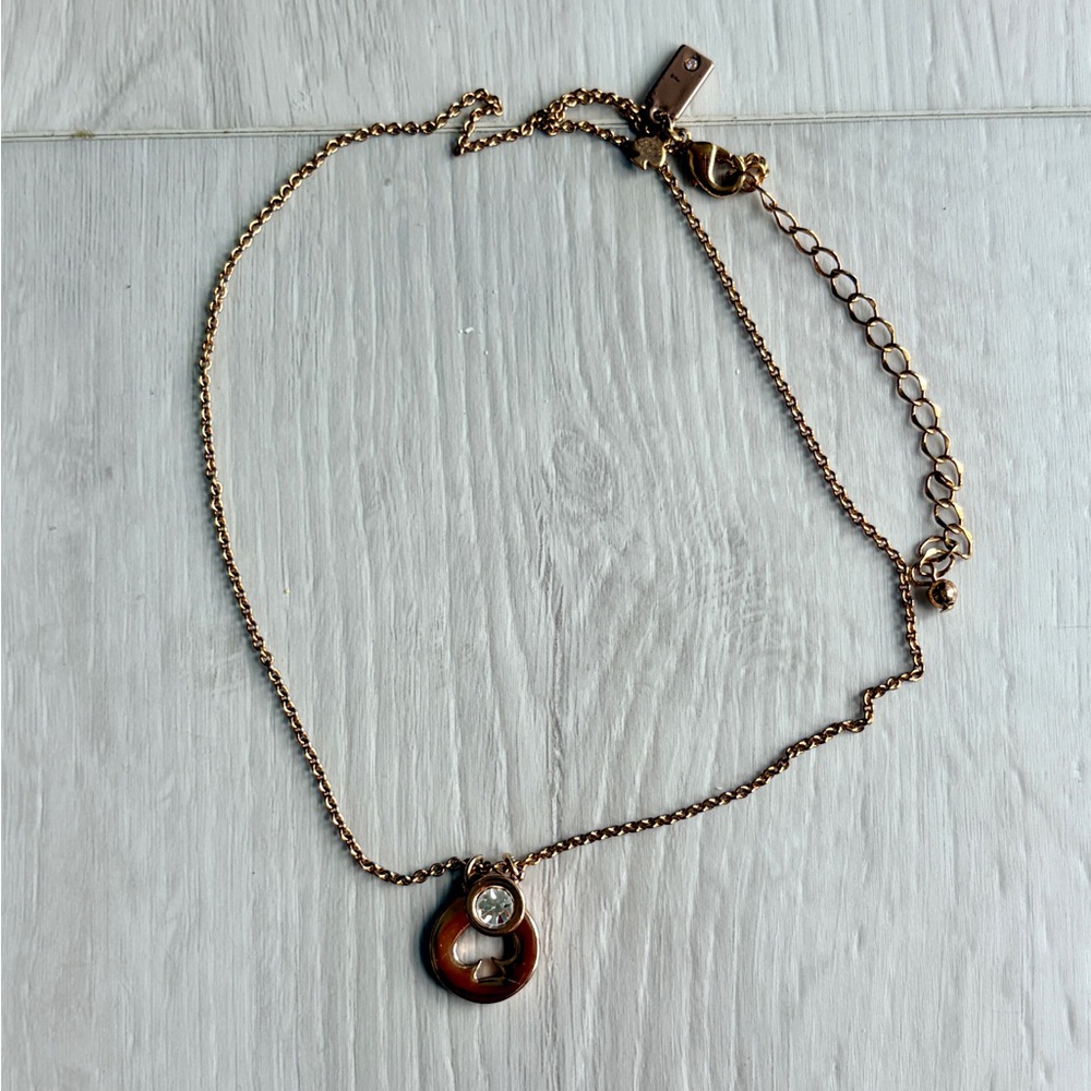 Kate Spade New York Spot the Spade Rose Gold Pendant Necklace